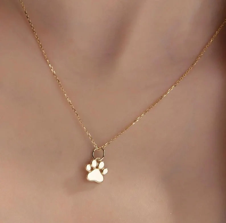 Brass Paw Print Pendant