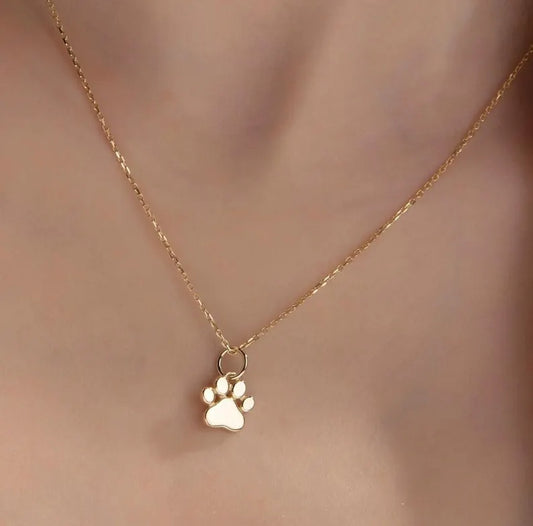 Brass Paw Print Pendant