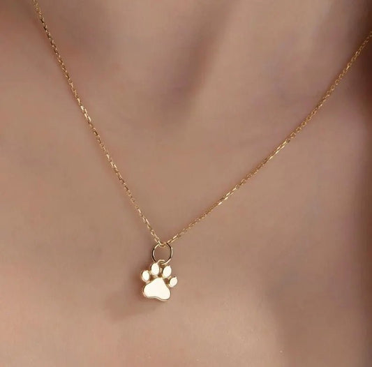 Brass Paw Print Pendant - Paws Eternal